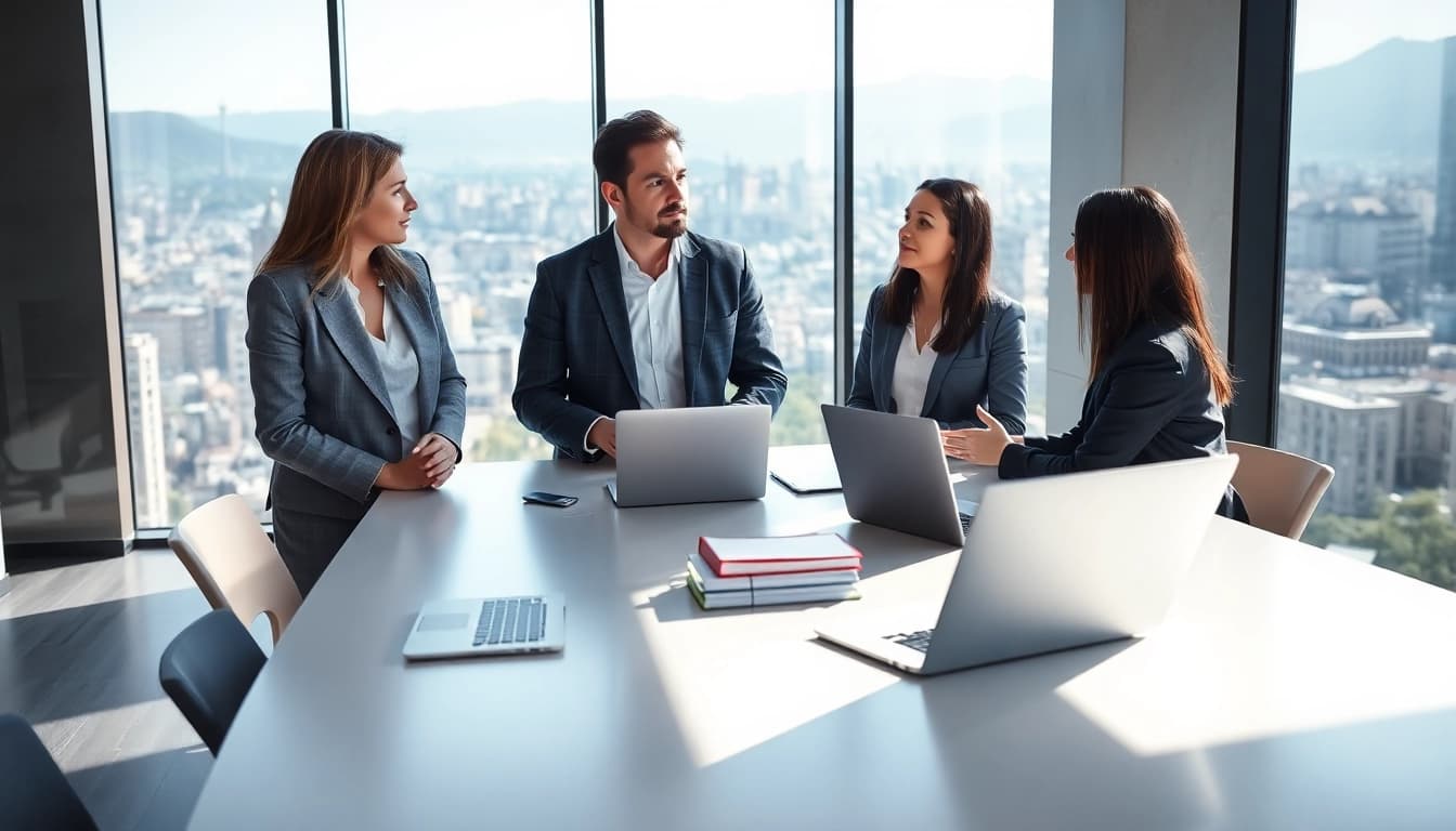 Headhunter Schweiz bietet professionelle Beratung in einem modernen Büro an.