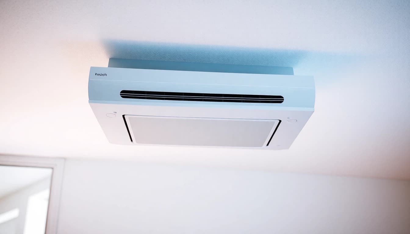 Klimaanlage installieren mit professionellen Werkzeugen in einem modernen Raum, professionelle Montage in Aktion.