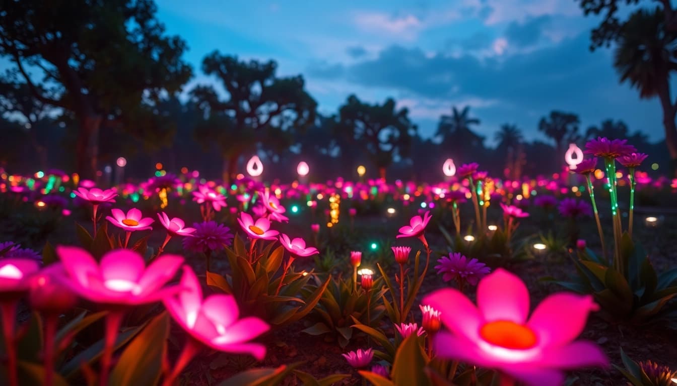 Create stunning visuals using AI image generators for unique and vibrant digital landscapes.