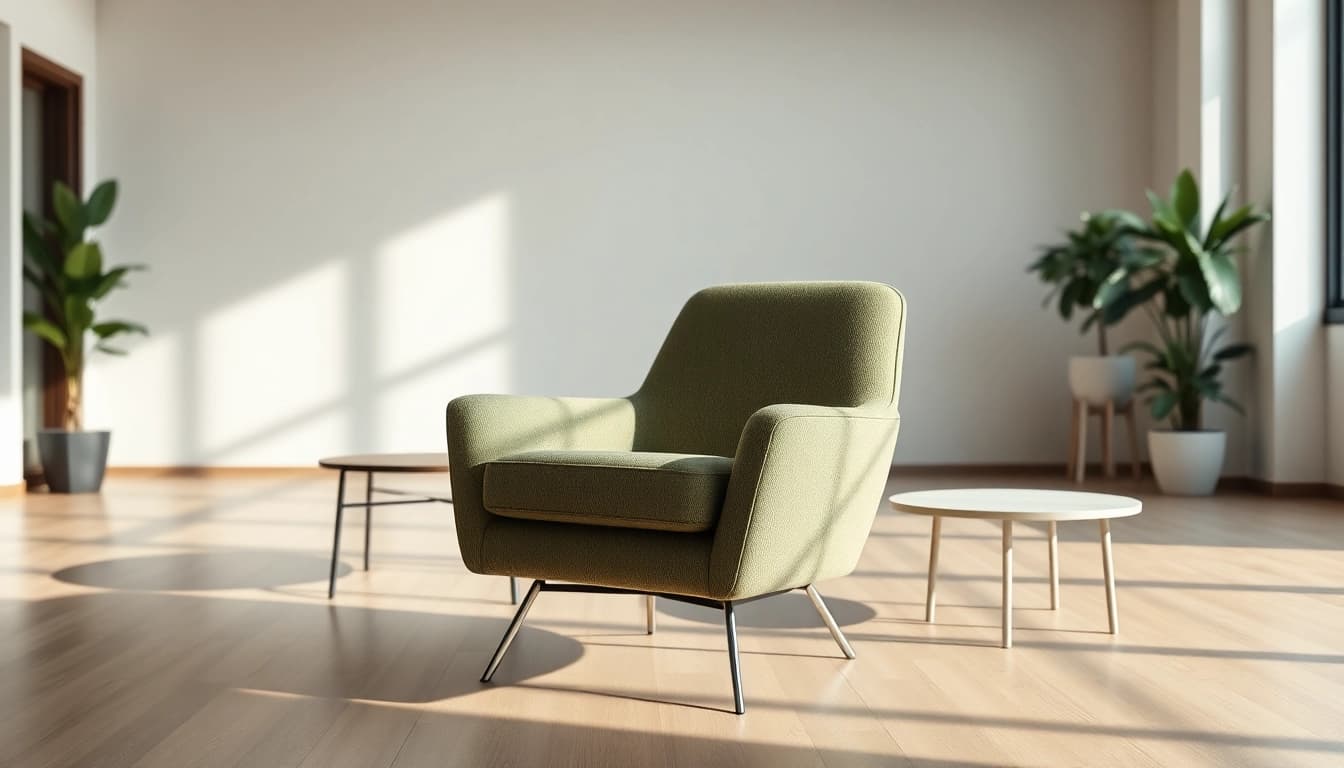 Refurbished Vitra Stuhl in einem eleganten Ausstellungsraum, der stilvolles Design zeigt.