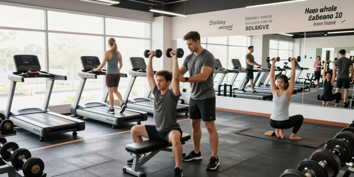 Astera Shop bietet hochwertige Fitnessprodukte im modernen Gym mit motivierten Trainierenden.