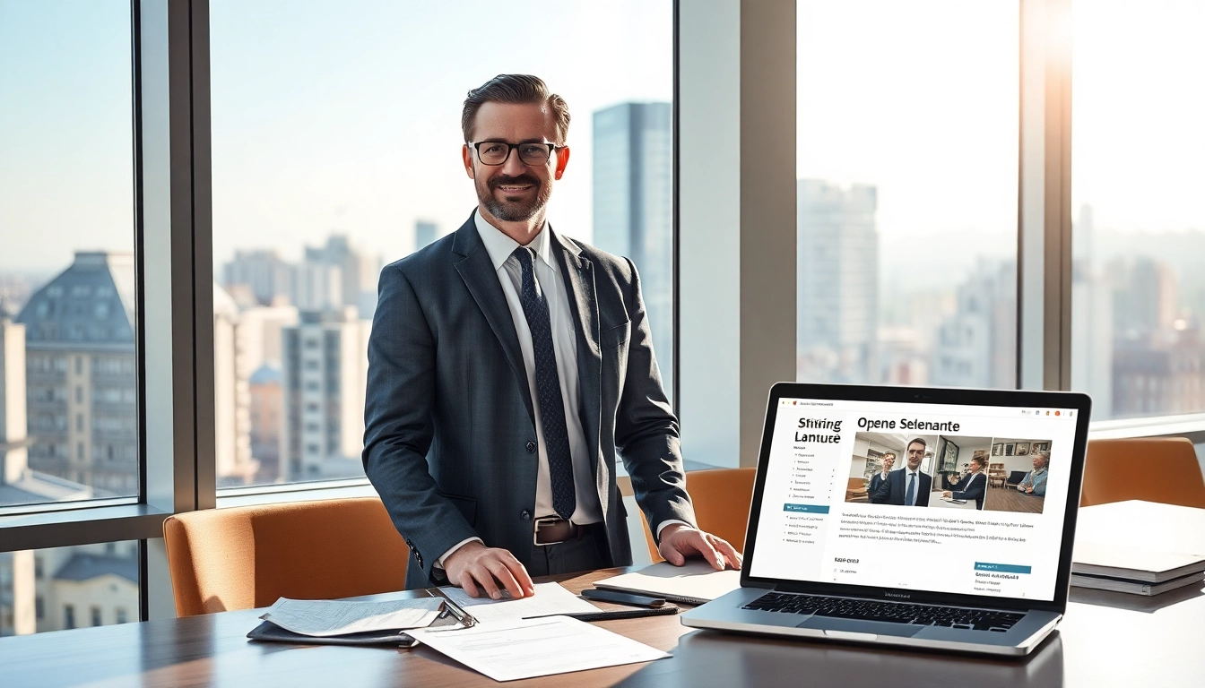 Headhunter Ingenieure analysiert Bewerbungen in einem modernen Büro mit Stadtblick.