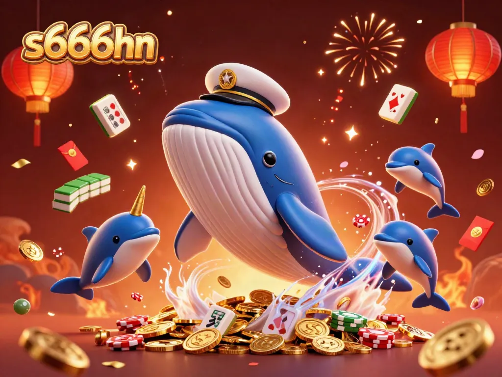 Engage with vibrant gameplay at s666hn featuring a whale, narwhal, and dolphins in an exciting scene.