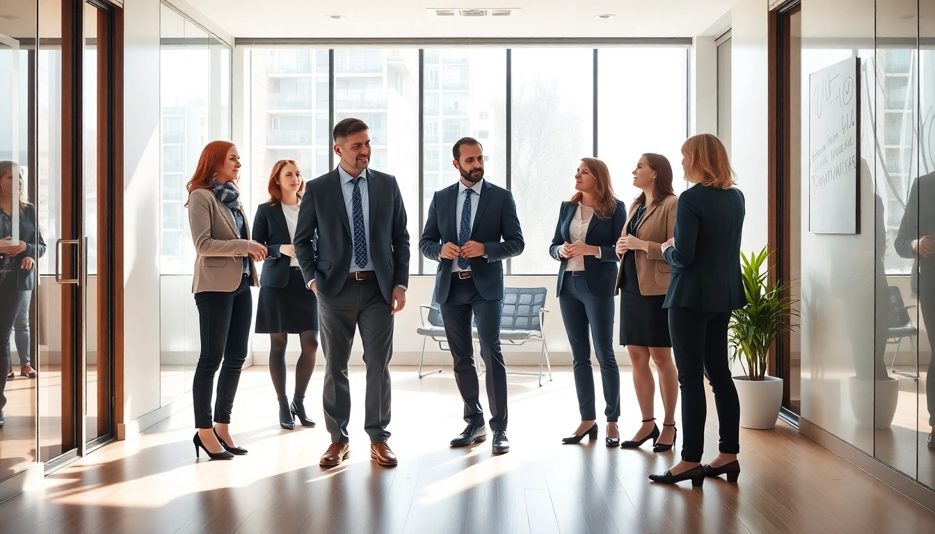 Strategieberatung: Strategieberater arbeiten zusammen in einem modernen Büro, um innovative Unternehmensstrategien zu entwickeln.