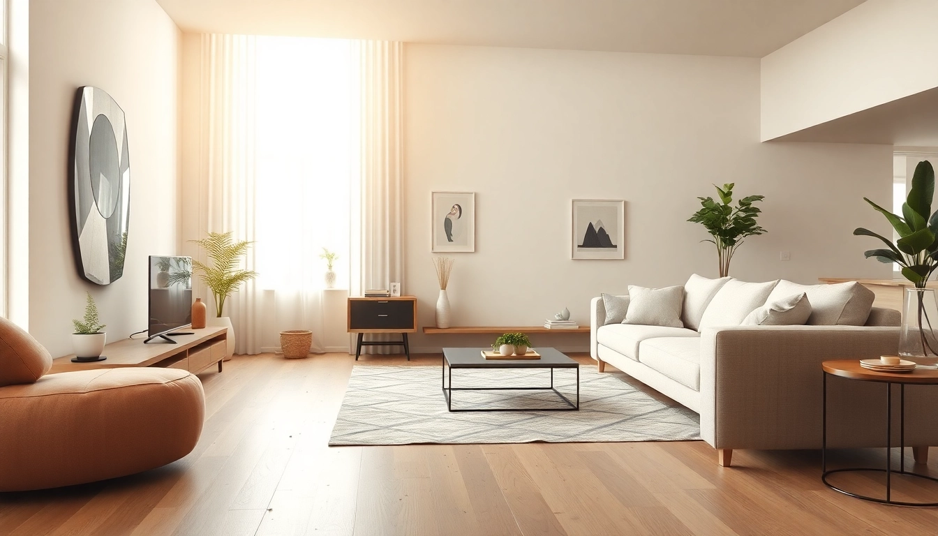 Staubsauger efficiently cleaning pet hair and dust from a stylish living room's floor.
