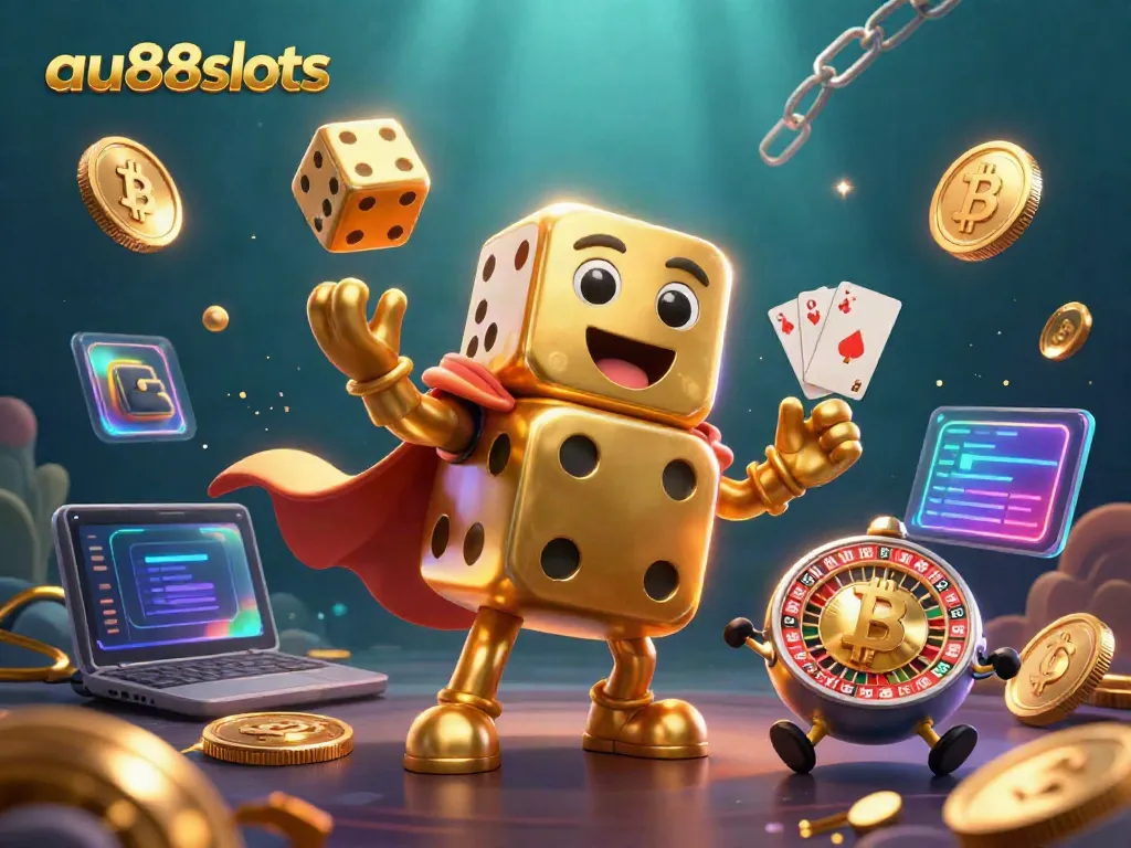 Win big with au88slots as colorful dice characters thrive in a vibrant gambling universe.