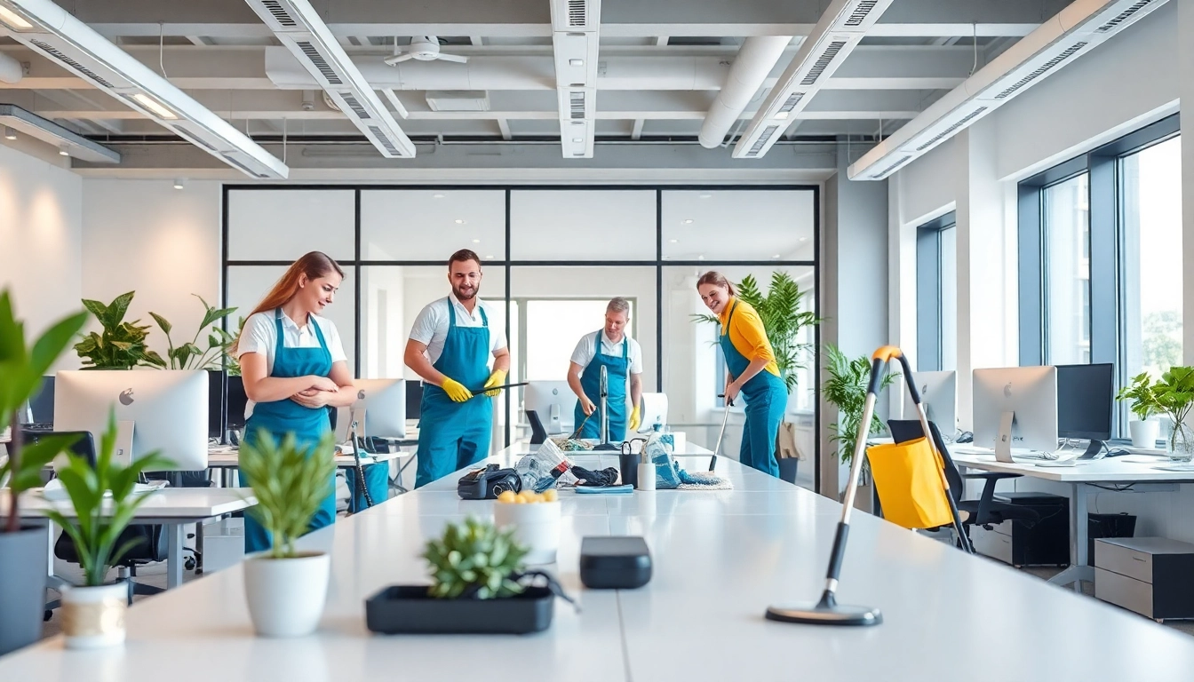 Professionelles Team für Gebäudereinigung Ulm sorgt für strahlend saubere Büros.