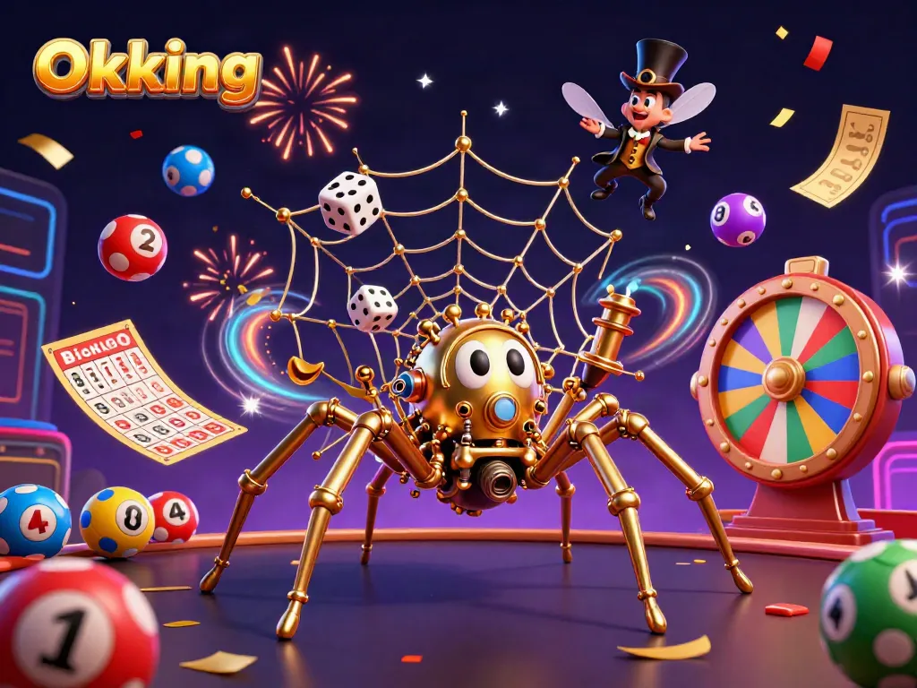 Engage in thrilling gameplay with Okking's vibrant casino atmosphere featuring colorful elements.
