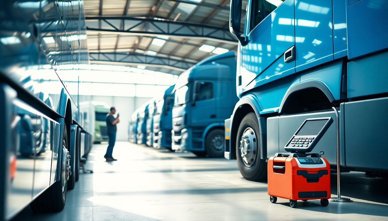 Lkw Gutachten Augsburg in der professionelle Fahrzeugprüfung auf einem Transportgelände.