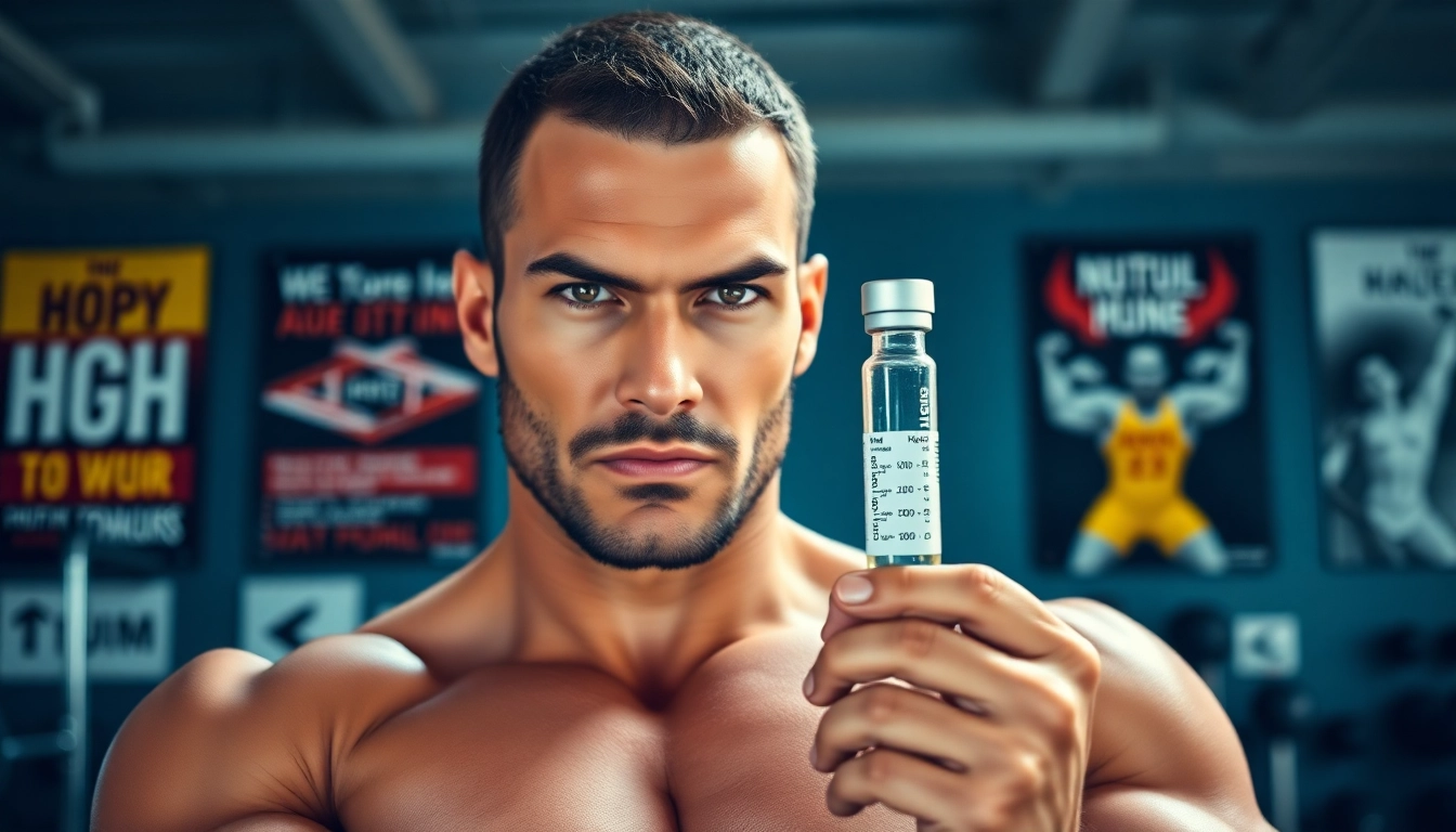 HGH kaufen für sportliche Leistungsteigerung in einem Fitnessstudio.