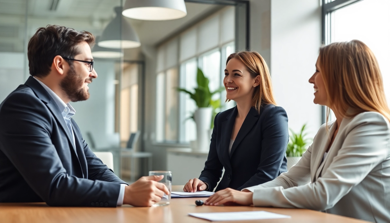 Beratungssitzung bei Unternehmensberatung, die Expertise und Zusammenarbeit betont.