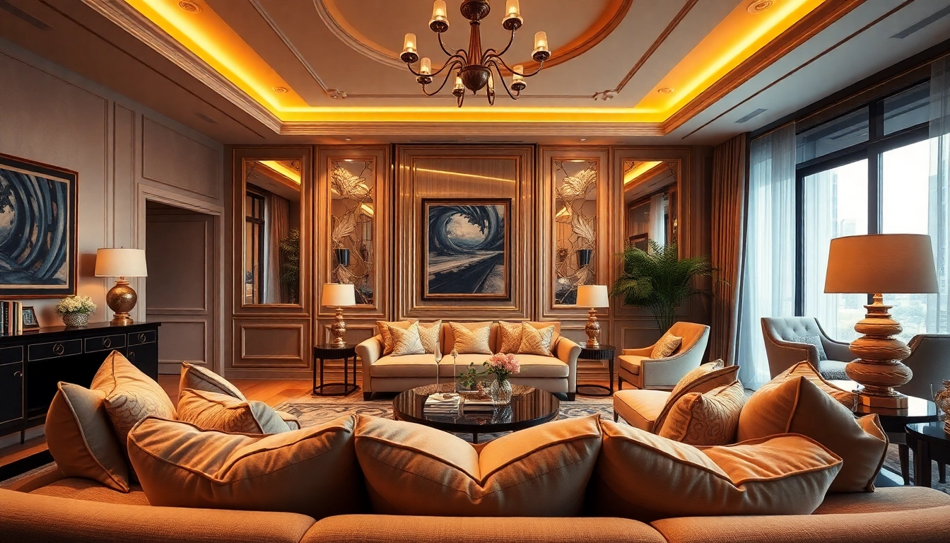 Luxury living room featuring plush seating and elegant decor for ultimate comfort