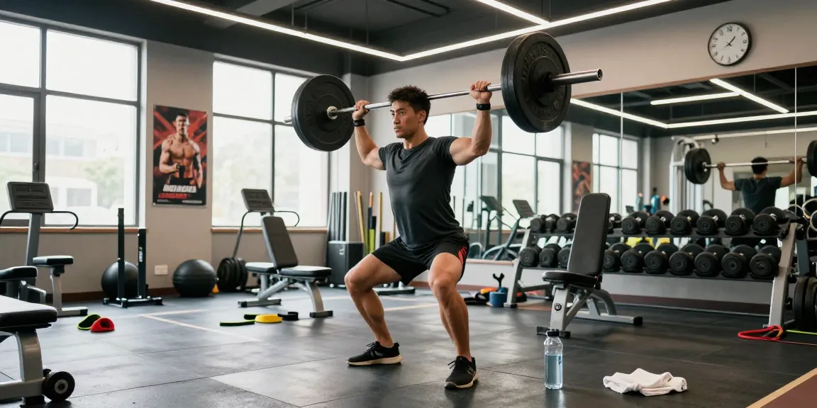 Anabolika kaufen für Muskelaufbau im Fitnessstudio mit Bodybuilder beim Gewichtheben.