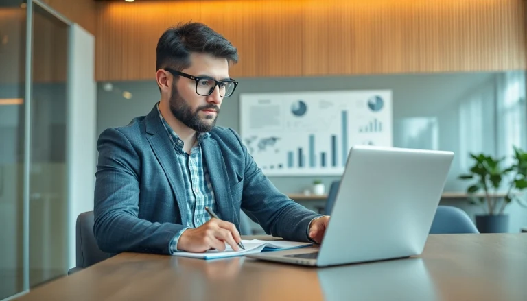 Professioneller Personalberater Vertrieb in modernem Büro, der Kandidaten betreut.
