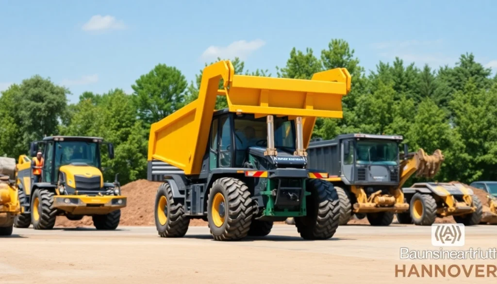 Erleben Sie hochwertige Baumaschinenvermietung Hannover mit modernen Maschinen auf einer aktiven Baustelle.