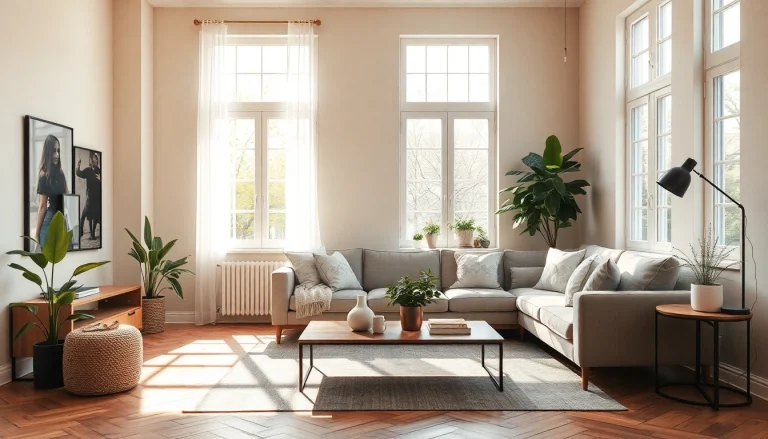 Harmonische Raumgestaltung eines modernen Wohnzimmers mit elegantem Design.