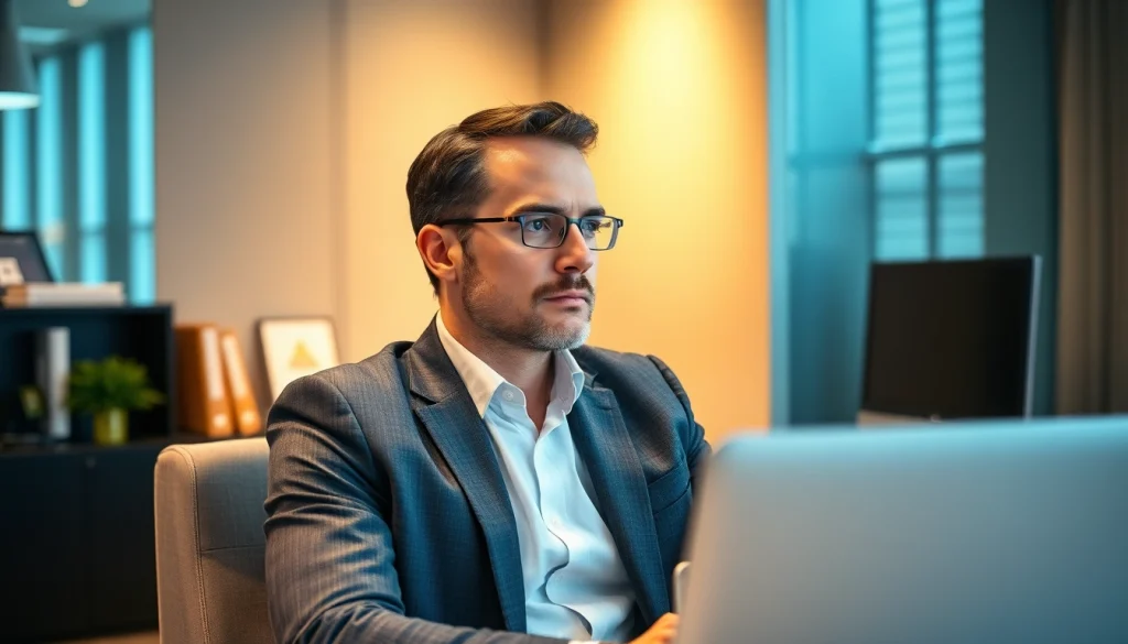 Headhunter CEO analysiert Kandidaten in einem modernen Büro.