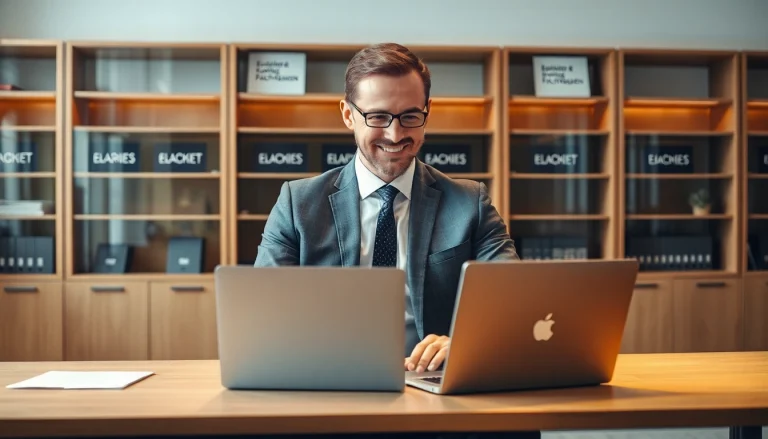 Headhunter Wiesbaden berät erfolgreich Klienten in modernem Büro.
