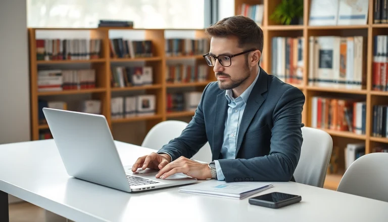 Headhunter Karlsruhe analysiert Talentakquise-Daten am Laptop