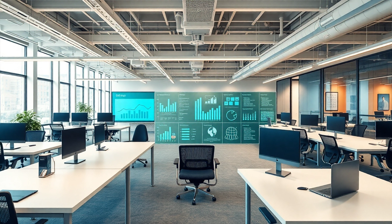 Headhunter IT im modernen Büro: Recruiting-Szene mit Technologie-Elementen.