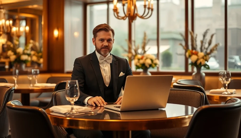 Headhunter Gastronomie in einem eleganten Restaurant bei der Rekrutierung.