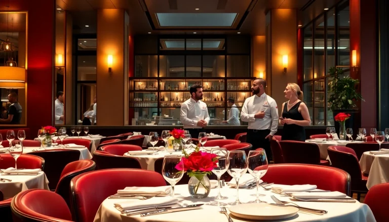 Headhunter Gastronomie meeting with chefs in a luxurious dining setting.