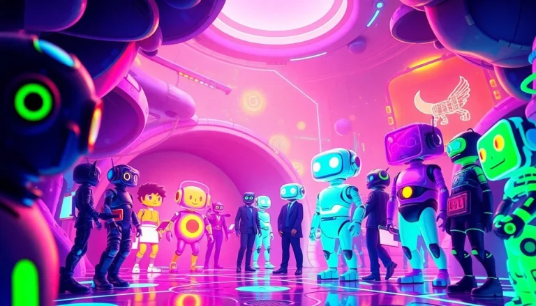 Engaging scene of Juicy AI characters highlighting innovative chatbot interactions.