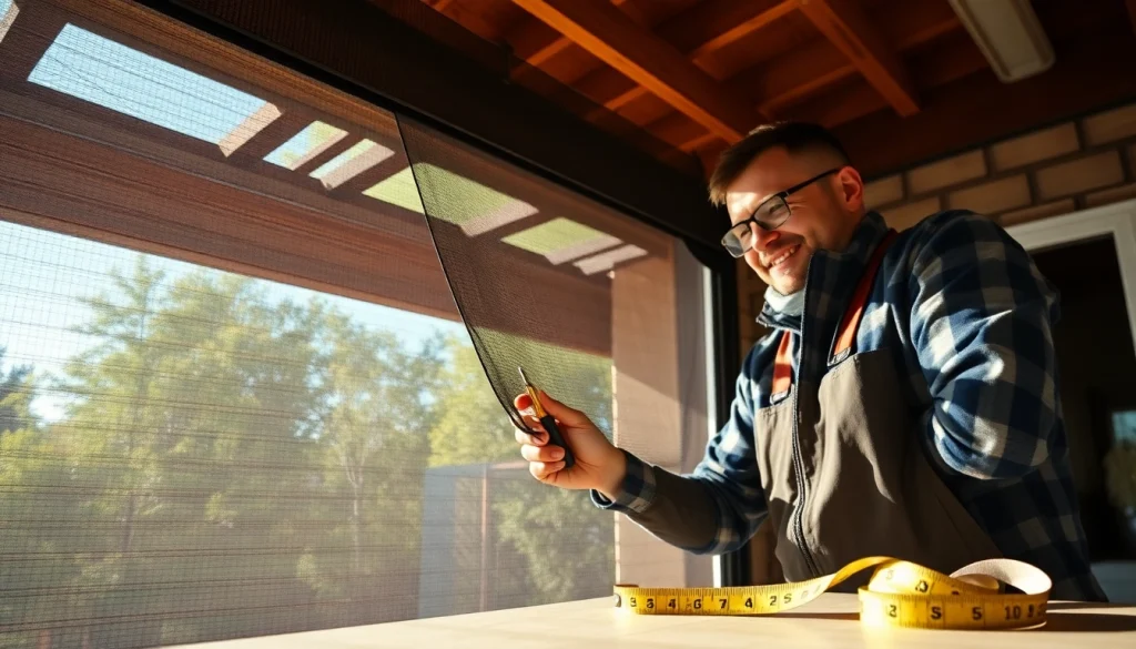 Fliegengittermaxx ist ein hochwertiger Insektenschutz in Aktion, zeigt präzise Installation.