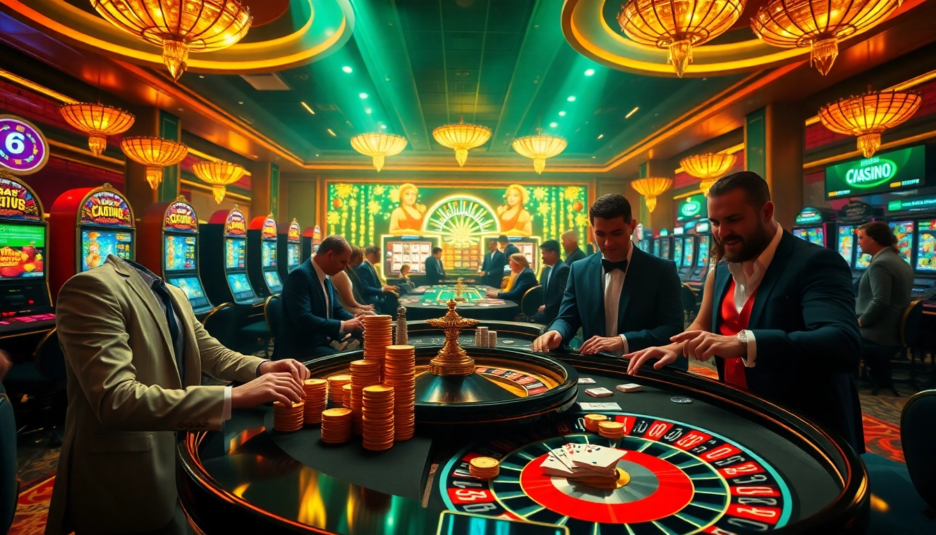 Players enjoying a thrilling game experience at https://789b.win/ with exciting roulette and slot machines.