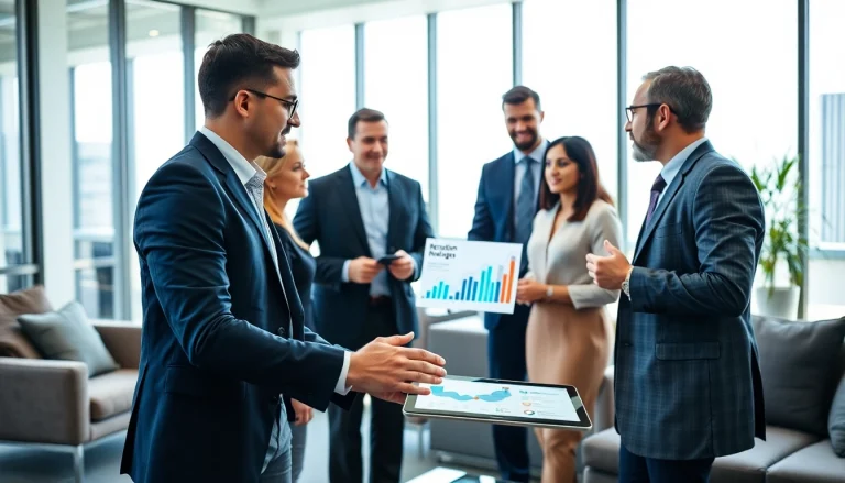 Headhunter IT in a professional office discussing recruitment strategies.