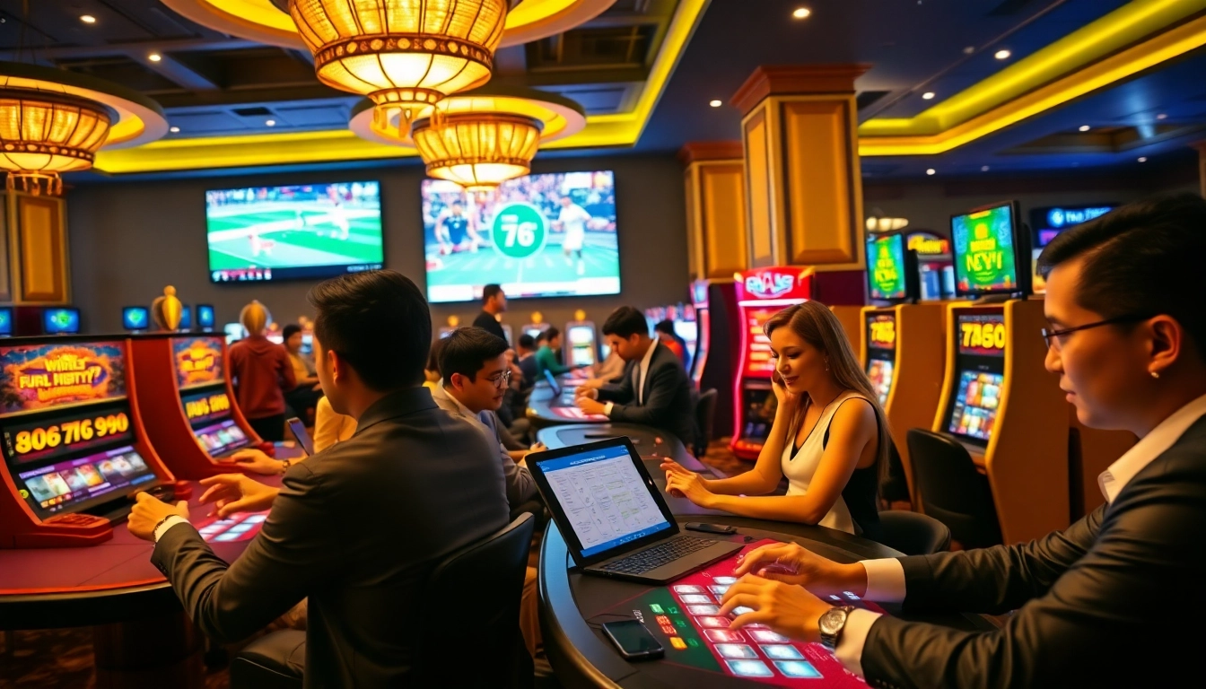 88CLB online casino featuring vibrant games, digital interfaces, and engaging players at https://88clb.bond/.