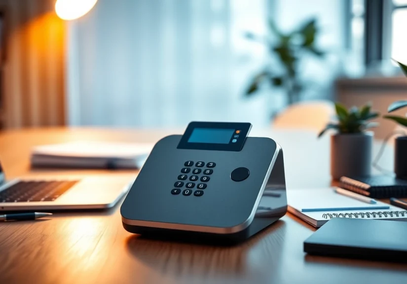 Phonelocker showcasing modern design in a professional office environment.