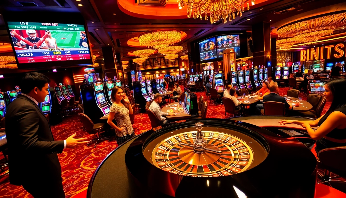 TT88 casino scene featuring players at the roulette table, vibrant atmosphere with professional dealers.
