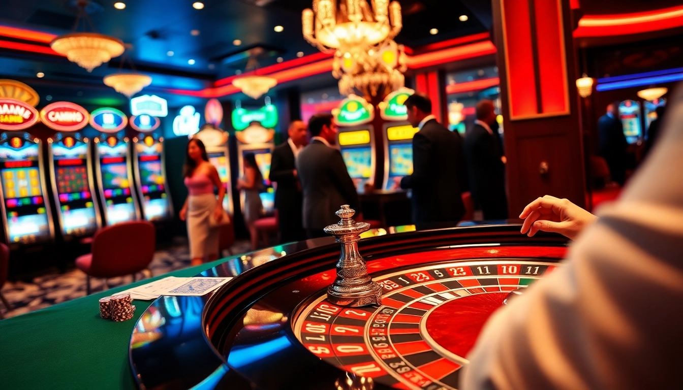 Gamble wisely at https://go888.jp.net/ with the roulette wheel and players immersed in excitement.