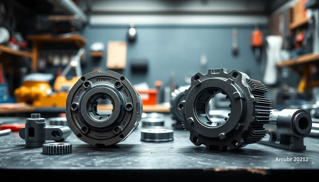 Frästeile präzise bearbeitet auf einem Arbeitsplatz präsentieren die hohe Qualität der Verarbeitung.