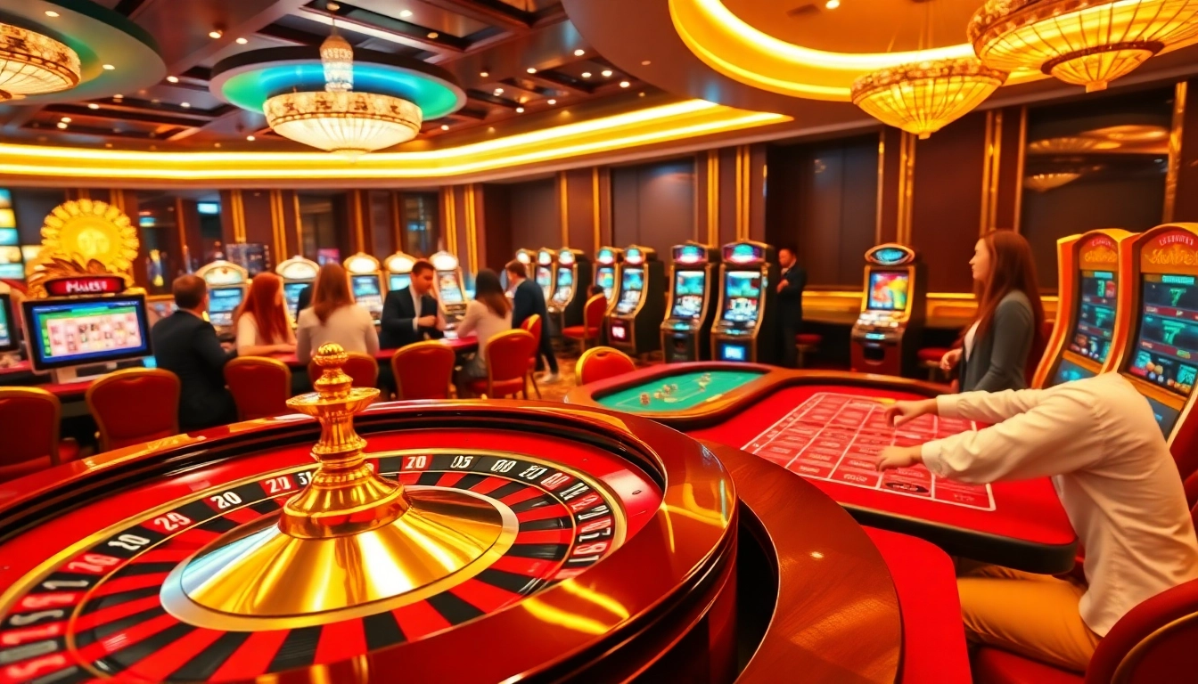 Exciting online casino gameplay scene featuring a roulette wheel and poker table at https://gg88.ltd/, showcasing thrilling betting actions.