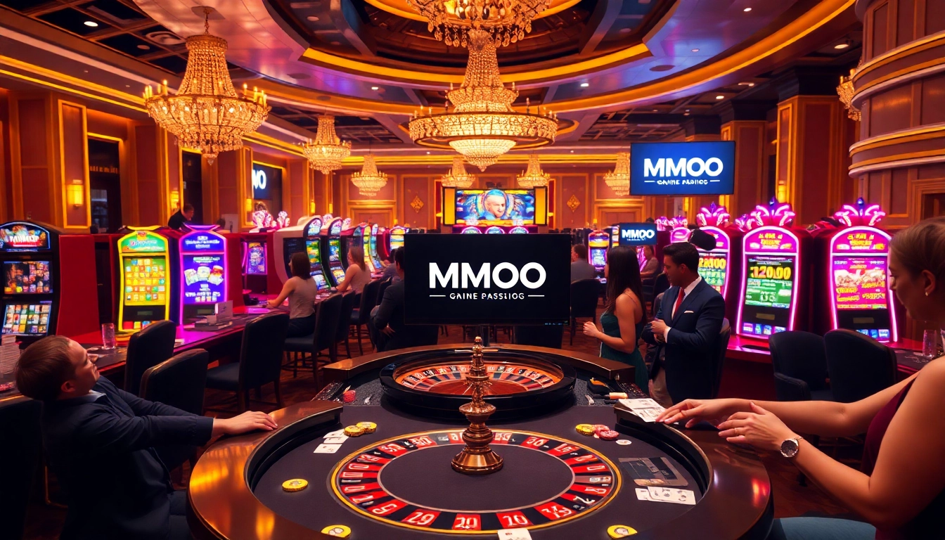 Players enjoying thrilling games at the MMOO casino, highlighting excitement and strategy.