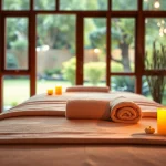 Duschspiele in Berlin erleben in einer entspannenden Spa-Umgebung mit aromatischen Kerzen und gemütlichem Ambiente.