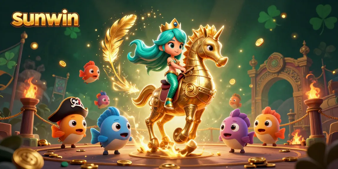 Experience exciting gameplay in sunwin's vibrant 3D casino world featuring unique characters and elements.