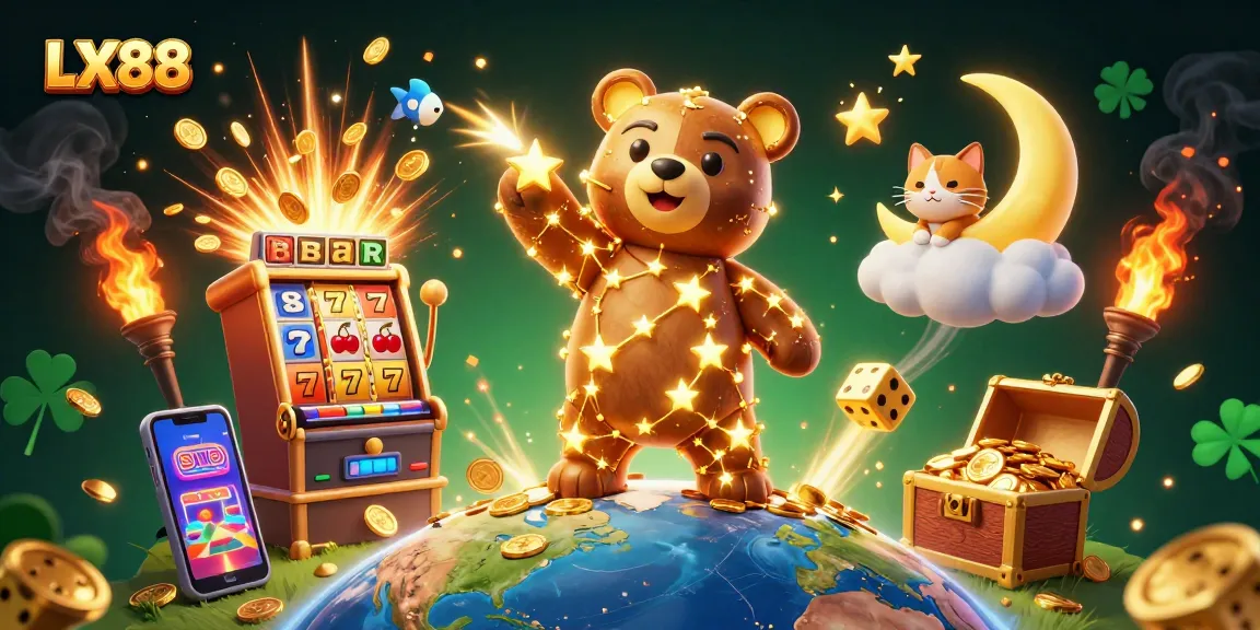 LX88 engages users with vibrant 3D casino adventure, celebrating gaming thrill through unique characters and jackpot excitement.