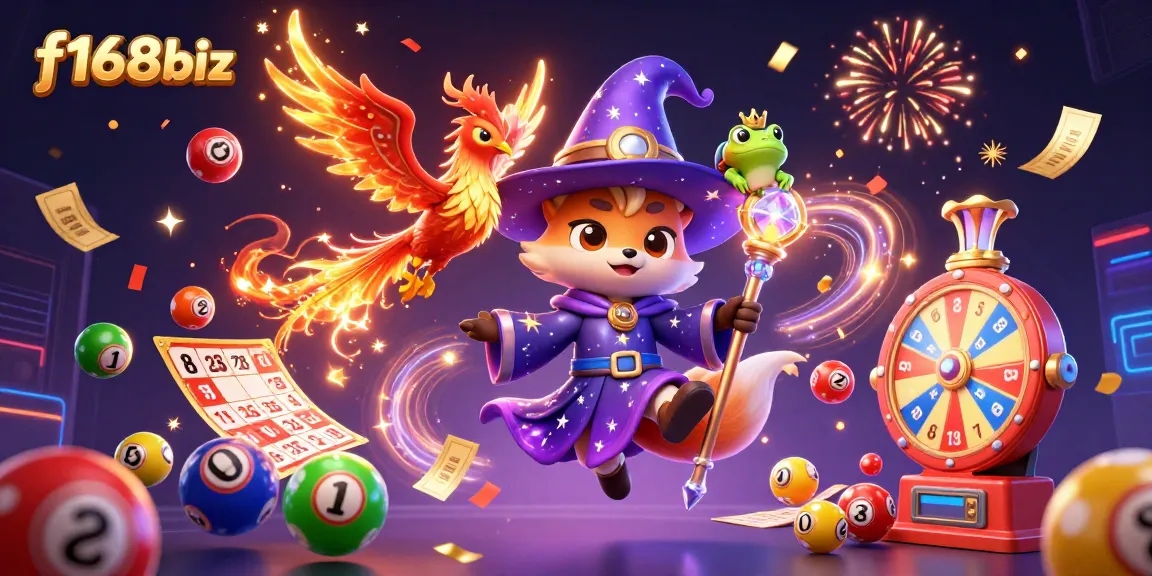 Engage in thrilling gameplay at f168biz with colorful lottery elements and enchanting characters.