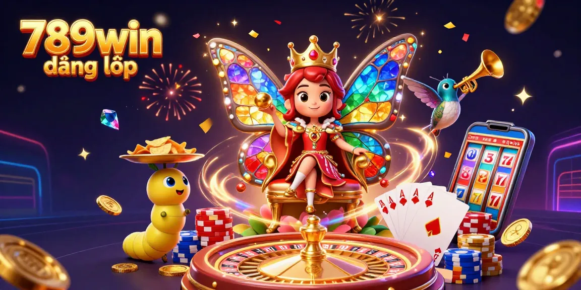 Experience thrilling wins with 789win đăng nhập in a vibrant 3D casino scene featuring dazzling characters and dynamic elements.